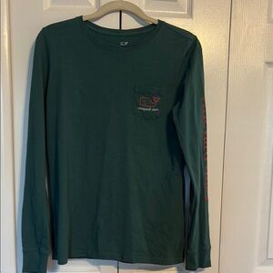 Vineyard Vines unisex Green Long Sleeve Shirt 100% cotton size small NWOT